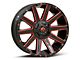 Fuel Wheels Contra Gloss Black with Red Tinted Clear 6-Lug Wheel; 20x9; 20mm Offset (21-24 Bronco, Excluding Raptor)