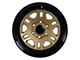 Tremor Wheels 105 Shaker Gloss Gold with Gloss Black Lip 6-Lug Wheel; 17x8.5; 0mm Offset (22-24 Bronco Raptor)