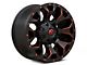 Fuel Wheels Assault Matte Black Red Milled 6-Lug Wheel; 17x8.5; 14mm Offset (22-24 Bronco Raptor)