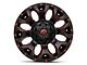 Fuel Wheels Assault Matte Black Red Milled 6-Lug Wheel; 17x8.5; 14mm Offset (22-24 Bronco Raptor)