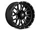 Mammoth Beadlock Mesh Matte Black Machined 6-Lug Wheel; 18x9; -12mm Offset (22-24 Bronco Raptor)