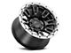 Raceline Compass Satin Black with Silver Ring 6-Lug Wheel; 17x9; -12mm Offset (22-24 Bronco Raptor)