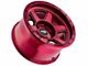 Dirty Life Compound Crimson Candy Red 6-Lug Wheel; 17x9; -12mm Offset (22-24 Bronco Raptor)