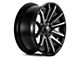 Mayhem Wheels Crossfire Gloss Black Milled 6-Lug Wheel; 22x9.5; 25mm Offset (22-24 Bronco Raptor)