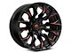 Fuel Wheels Flame Gloss Black Milled with Red Accents 6-Lug Wheel; 20x10; -18mm Offset (22-24 Bronco Raptor)