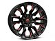 Fuel Wheels Flame Gloss Black Milled with Red Accents 6-Lug Wheel; 20x10; -18mm Offset (22-24 Bronco Raptor)