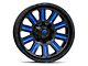 Fuel Wheels Hardline Gloss Black with Blue Tinted Clear 6-Lug Wheel; 20x10; -19mm Offset (22-24 Bronco Raptor)