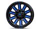 Fuel Wheels Hardline Gloss Black with Blue Tinted Clear 6-Lug Wheel; 20x10; -19mm Offset (22-24 Bronco Raptor)