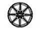 Rough Country 91 Series Gloss Black Milled 6-Lug Wheel; 20x12; -44mm Offset (22-24 Bronco Raptor)