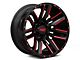 Moto Metal Razor Satin Black Machined Red Tint 6-Lug Wheel; 20x10; -24mm Offset (22-24 Bronco Raptor)