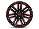 Moto Metal Razor Satin Black Machined Red Tint 6-Lug Wheel; 20x10; -24mm Offset (22-24 Bronco Raptor)