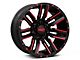 Moto Metal Razor Satin Black Machined Red Tint 6-Lug Wheel; 20x10; -24mm Offset (22-24 Bronco Raptor)