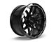 RTX Offroad Wheels Volcano Gloss Black Milled Edge 6-Lug Wheel; 18x9.5; -10mm Offset (22-24 Bronco Raptor)