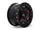 RTX Offroad Wheels Zion Black Milled Red 6-Lug Wheel; 20x9; 0mm Offset (22-24 Bronco Raptor)