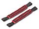 RedRock Paracord Headrest Handles; Black and Red (21-24 Bronco)