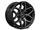 Fuel Wheels Flux Gloss Black Brushed with Gray Tint 6-Lug Wheel; 18x9; 1mm Offset (22-24 Bronco Raptor)