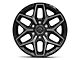 Fuel Wheels Flux Gloss Black Brushed with Gray Tint 6-Lug Wheel; 18x9; 1mm Offset (22-24 Bronco Raptor)