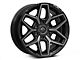 Fuel Wheels Flux Gloss Black Brushed with Gray Tint 6-Lug Wheel; 18x9; 1mm Offset (21-24 Bronco, Excluding Raptor)