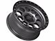 Lock Off-Road 50Cal Matte Grey with Matte Black Ring 6-Lug Wheel; 17x9; -12mm Offset (22-24 Bronco Raptor)