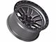 Lock Off-Road Krawler Matte Grey with Matte Black Ring 6-Lug Wheel; 20x10; -18mm Offset (22-24 Bronco Raptor)