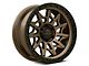 Lock Off-Road Lunatic Matte Bronze with Matte Black Ring 6-Lug Wheel; 17x9; 1mm Offset (22-24 Bronco Raptor)