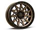 Lock Off-Road Lunatic Matte Bronze with Matte Black Ring 6-Lug Wheel; 17x9; 1mm Offset (22-24 Bronco Raptor)