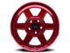 Dirty Life Compound Crimson Candy Red 6-Lug Wheel; 20x10; -12mm Offset (22-24 Bronco Raptor)