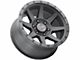 ICON Alloys Rebound Double Black 6-Lug Wheel; 17x8.5; 6mm Offset (22-24 Bronco Raptor)