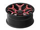 RTX Offroad Wheels Goliath Gloss Black Machined Red Spokes 6-Lug Wheel; 18x9; 0mm Offset (22-24 Bronco Raptor)