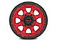 KMC Chase Candy Red with Black Lip 6-Lug Wheel; 20x9; 18mm Offset (22-24 Bronco Raptor)