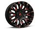 Fuel Wheels Quake Gloss Black Milled with Red Tint 6-Lug Wheel; 18x9; 1mm Offset (22-24 Bronco Raptor)