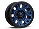 Fuel Wheels Traction Dark Blue with Black Ring 6-Lug Wheel; 17x9; 1mm Offset (21-24 Bronco, Excluding Raptor)