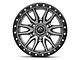 Fuel Wheels Rebel Matte Gunmetal with Black Bead Ring 6-Lug Wheel; 22x10; -13mm Offset (21-24 Bronco, Excluding Raptor)