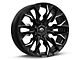 Fuel Wheels Flame Gloss Black Milled 6-Lug Wheel; 22x12; -44mm Offset (21-24 Bronco, Excluding Raptor)