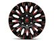 Fuel Wheels Quake Gloss Black Milled with Red Tint 6-Lug Wheel; 20x9; 1mm Offset (21-24 Bronco, Excluding Raptor)