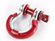 Rugged Ridge 3/4-Inch D-Ring Shackle Isolators; Red; Set of Four