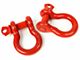 Rugged Ridge 3/4-Inch D-Ring Shackles; Red