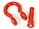 Rugged Ridge 3/4-Inch D-Ring Shackles; Red