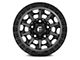 Fuel Wheels Covert Matte Gunmetal with Black Bead Ring 6-Lug Wheel; 17x9; 1mm Offset (22-24 Bronco Raptor)