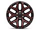 PR177 Gloss Black Red Milled 6-Lug Wheel; 20x9; 24mm Offset (21-24 Bronco, Excluding Raptor)