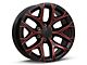 PR177 Gloss Black Red Milled 6-Lug Wheel; 20x9; 24mm Offset (21-24 Bronco, Excluding Raptor)