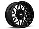 Moto Metal Turbine Gloss Black with Machined Face 6-Lug Wheel; 20x9; 1mm Offset (22-24 Bronco Raptor)