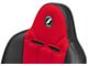 Corbeau Baja RS Suspension Seats; Black Vinyl/Red Cloth; Pair (Universal; Some Adaptation May Be Required)