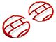 RedRock Off Road Headlight Guards; Red (21-24 Bronco)