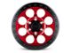 Black Rhino Riot Candy Red with Black Ring and Bolts 6-Lug Wheel; 17x8.5; 0mm Offset (22-24 Bronco Raptor)