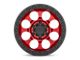 Black Rhino Riot Candy Red with Black Ring and Bolts 6-Lug Wheel; 17x9; 12mm Offset (22-24 Bronco Raptor)