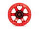 Fuel Wheels Block Beadlock Candy Red with Candy Red Ring 6-Lug Wheel; 17x9; -15mm Offset (22-24 Bronco Raptor)