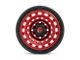 Fuel Wheels Zephyr Candy Red with Black Bead Ring 6-Lug Wheel; 18x9; -12mm Offset (22-24 Bronco Raptor)