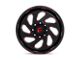 Fuel Wheels Vortex Gloss Black with Red Tinted Clear 6-Lug Wheel; 20x12; -44mm Offset (22-24 Bronco Raptor)