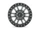 Fuel Wheels Rebel Matte Gunmetal with Black Bead Ring 6-Lug Wheel; 22x9; 20mm Offset (22-24 Bronco Raptor)